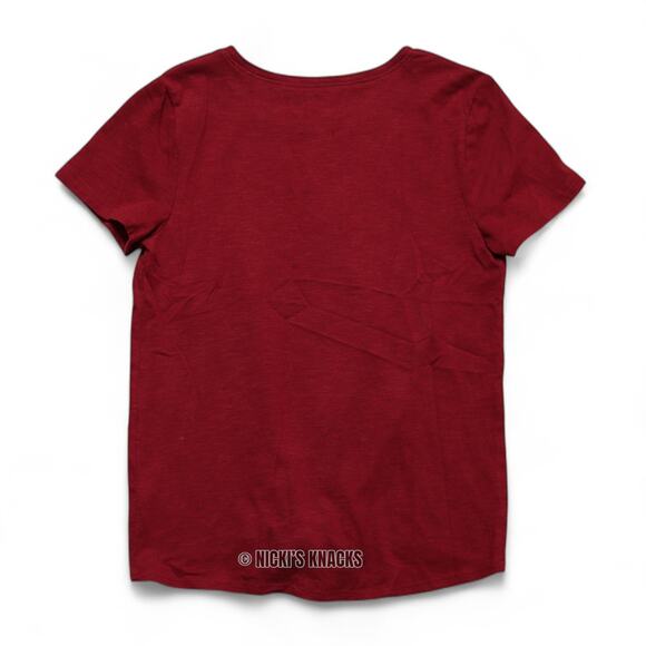 4/$20 - So Girls Favorite Embellished Short Sleeve T-Shirt Sequin Red Size 7 - Picture 4 of 6
